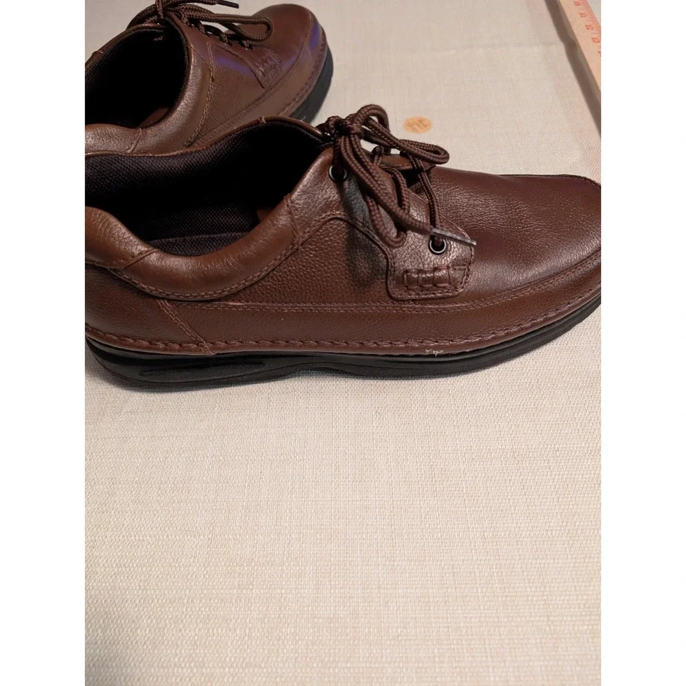 Men's Nunn Bush Brown Lace Up Casual Leather Shoes Size 14W
